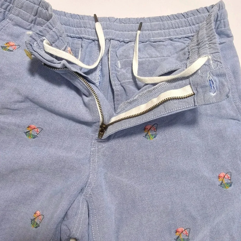 Polo Ralph Lauren Blue Oxford Embroidered Nautical Sailboat Shorts Men's Medium